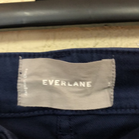 EVERLANE womans  Straight-Leg Crop Pants in Navy size 2 - Picture 4 of 6